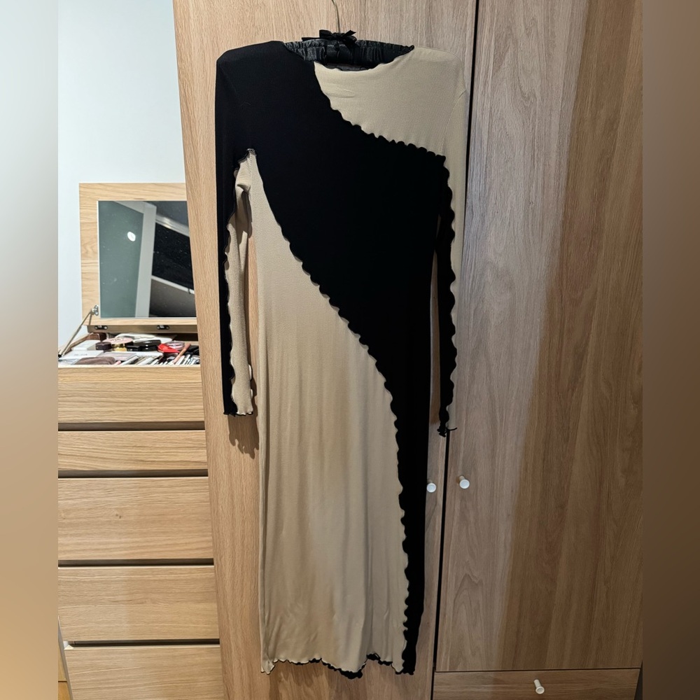 & Other Stories Asymmetrical Long Sleeve Dress